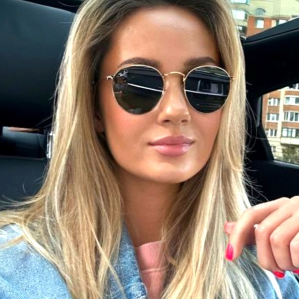 Ray-Ban G15 Round Green & Gold Sunglasses